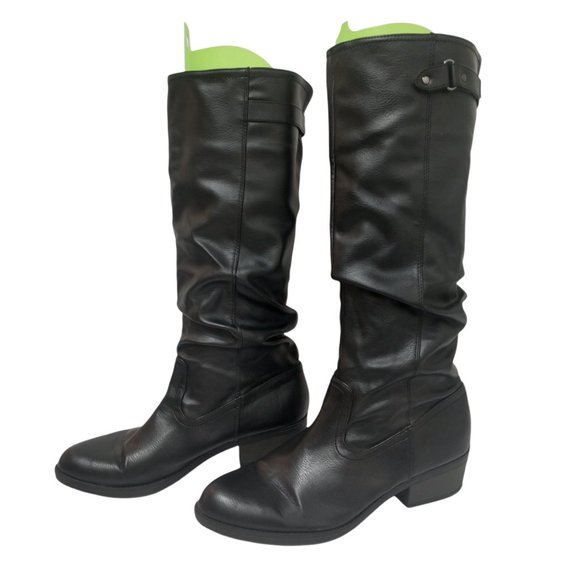 Time and Tru Leather Slouch Tall Boots Size 10 - Picture 6 of 14